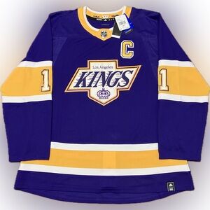 NWT Los Angeles Kings Anze Kopitar Reverse Retro 1.0 Adidas NHL Hockey Jersey 54